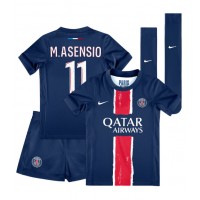 Paris Saint-Germain Marco Asensio #11 Heimtrikotsatz Kinder 2024-25 Kurzarm (+ Kurze Hosen)